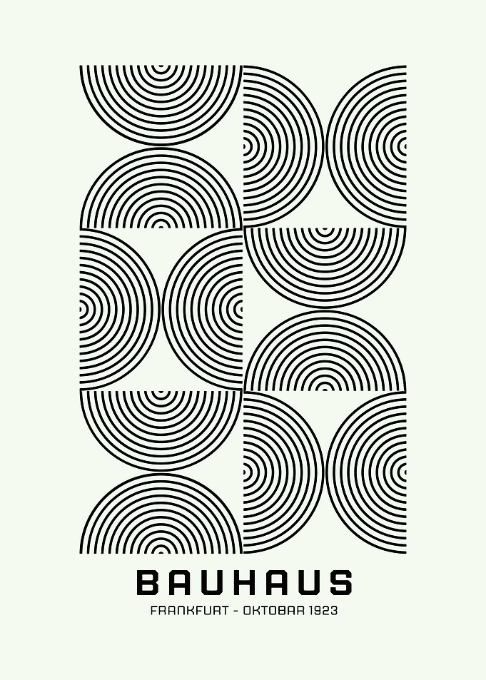 Bauhaus Poster, Frankfurt 1923 Geometric Art Print, Minimalist Modern Wall Decor