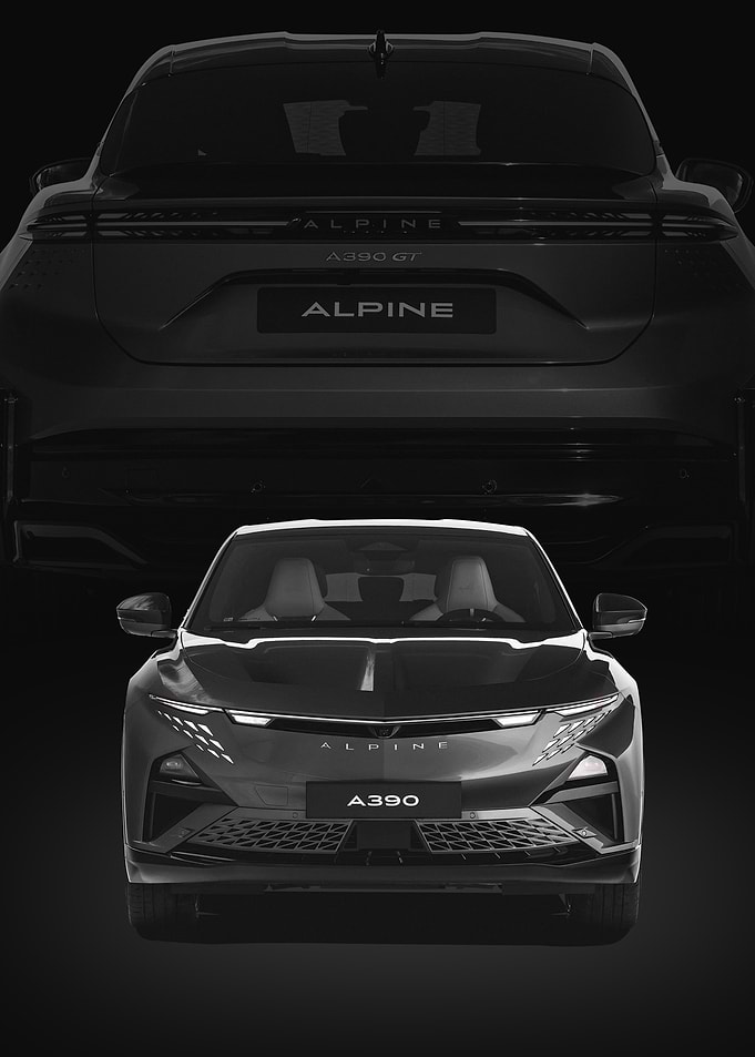 Black Alpine A390 front view