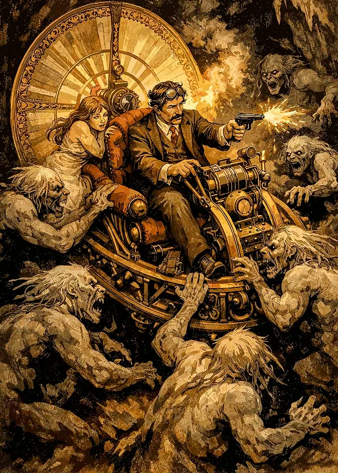 Time Traveler Fights Monsters