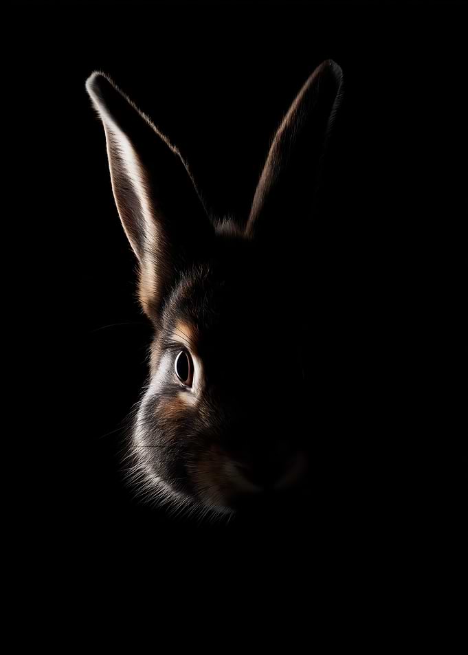 Dark Portrait of a Rabbit
