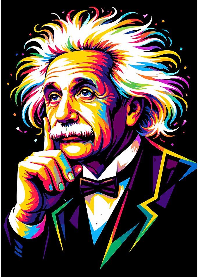 Colorful Portrait of Albert Einstein
