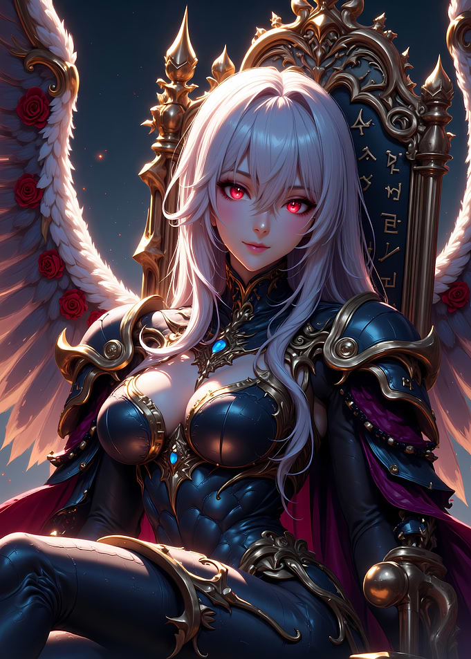 Angel Queen on Throne