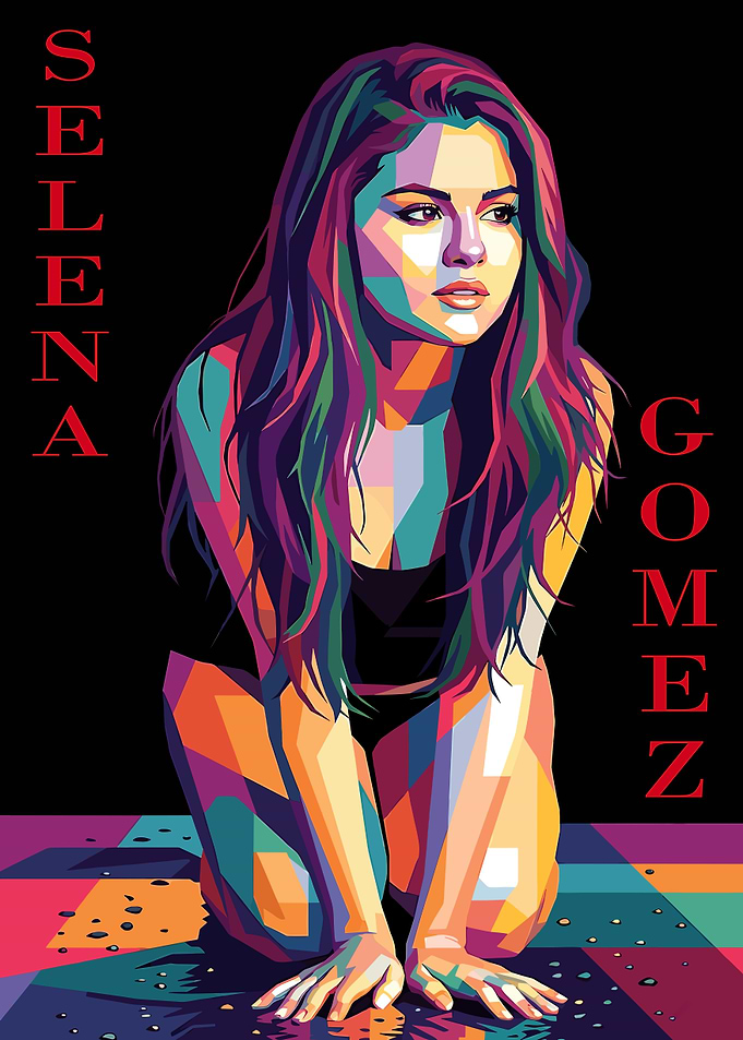 Selena Gomez Pop Art Portrait