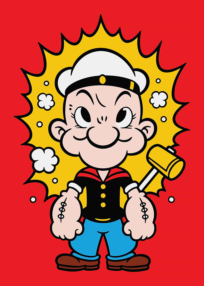 Popeye with a Mallet