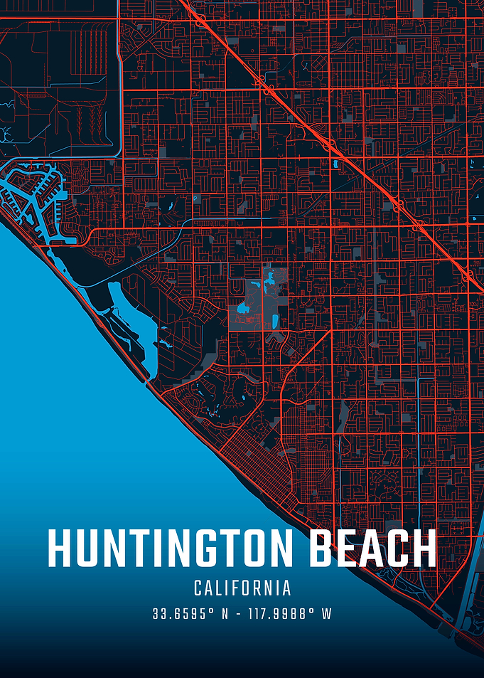 Huntington Beach City Map