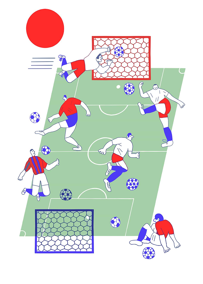 Soccer Game Illustration