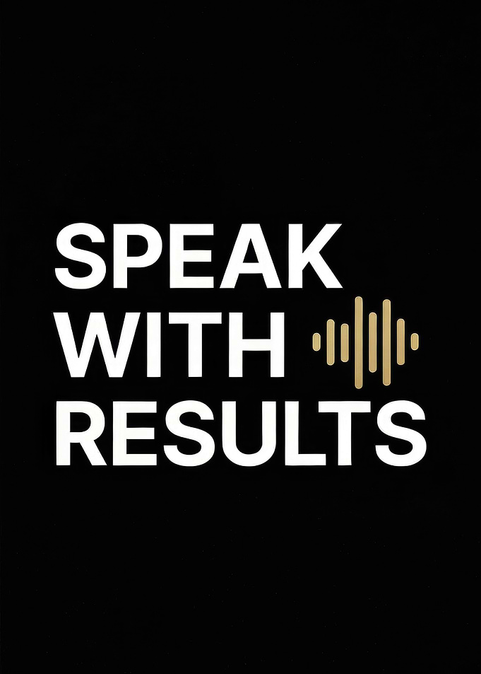 Speak With Results text art