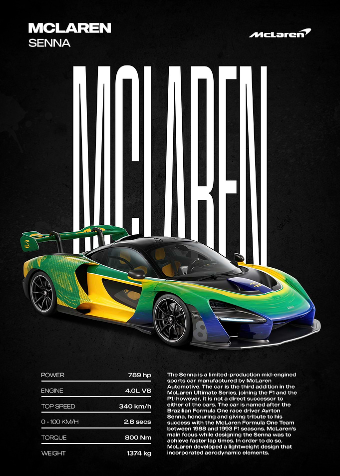 McLaren Senna Poster