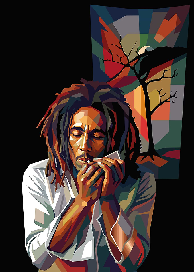 Bob Marley Playing Harmonica