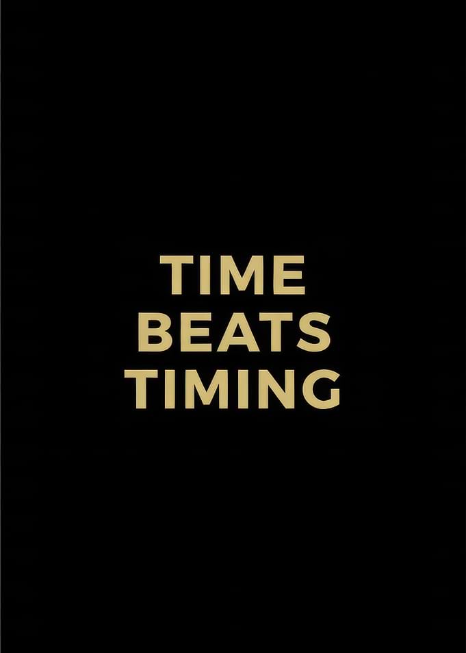Time Beats Timing Text Art