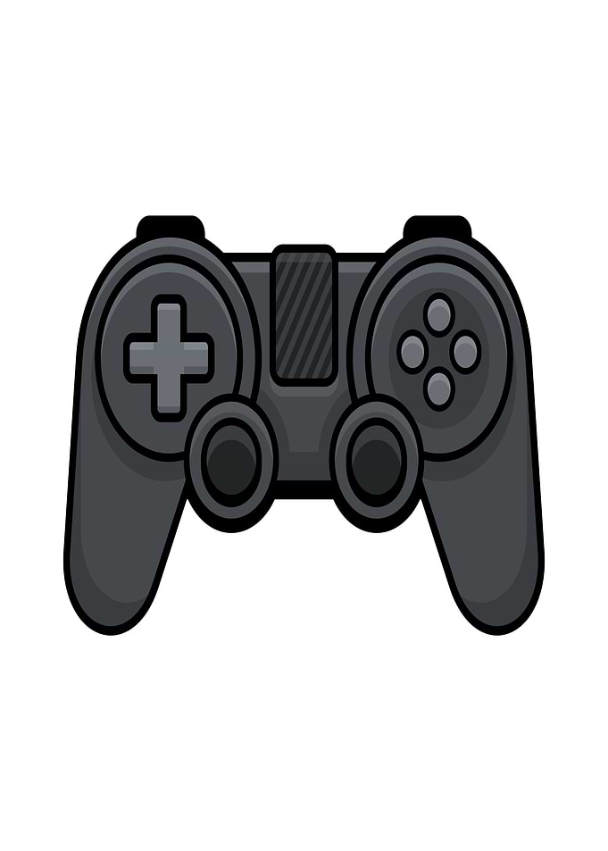 Black Game Controller Icon
