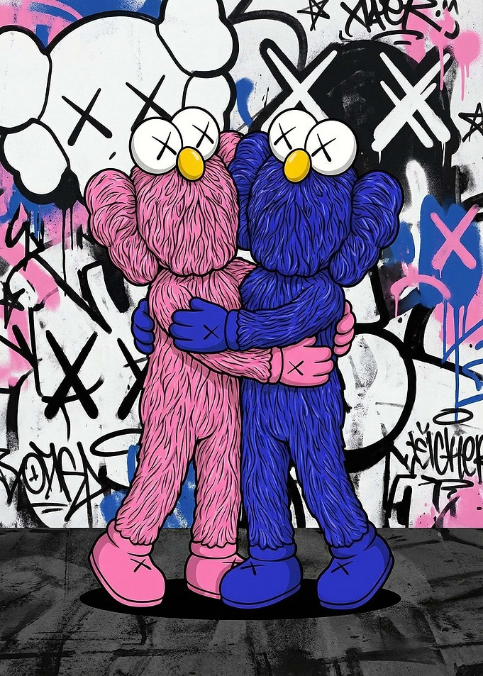 KAWS Companions Hugging