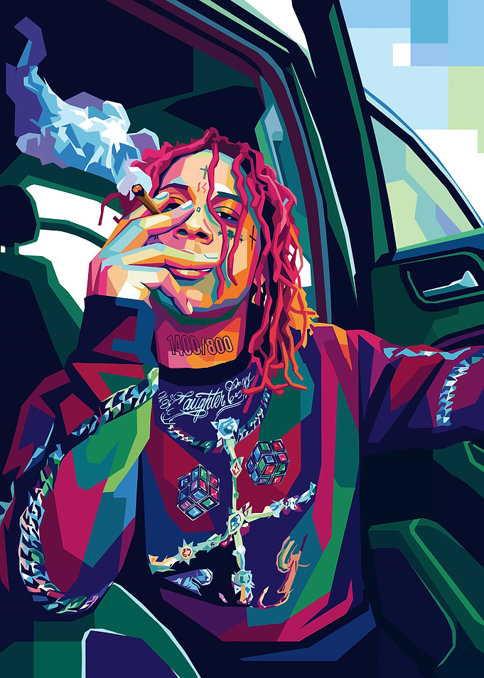 Trippie Redd in a Car