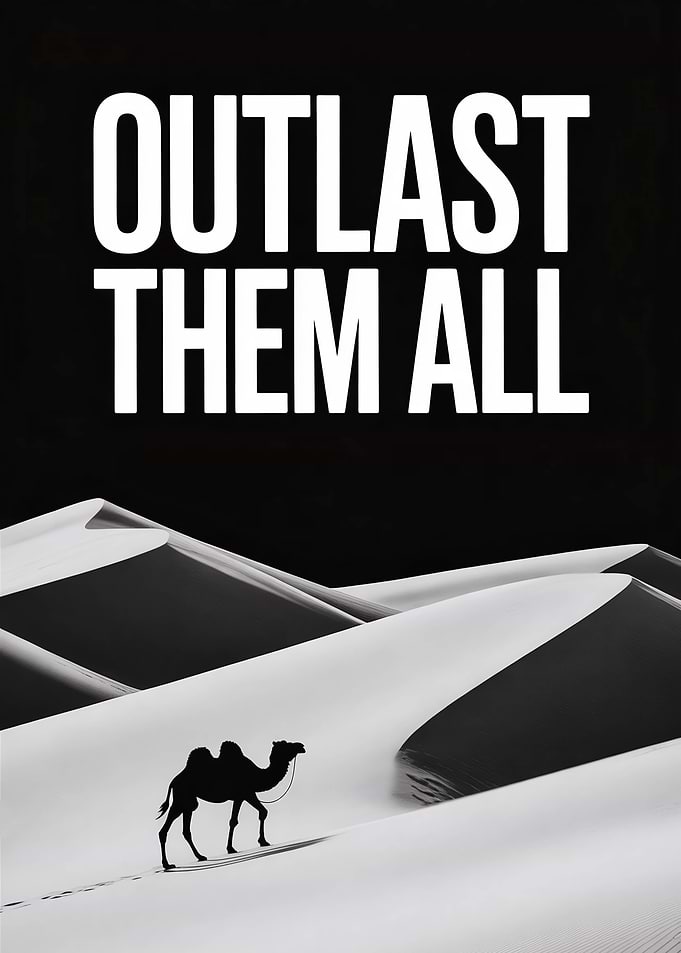 Outlast Them All Camel in Desert Dunes