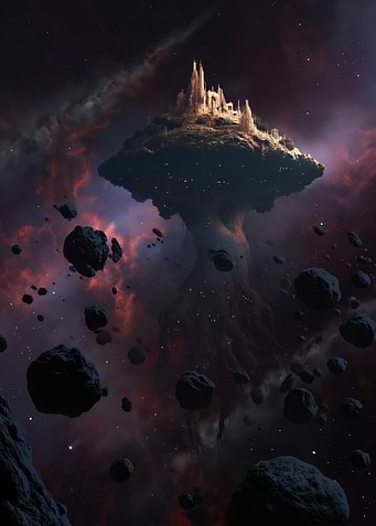 Floating Castle in Nebula