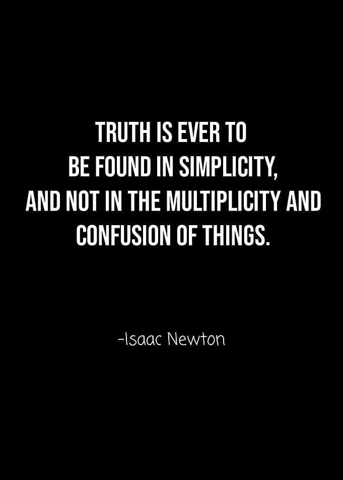 Isaac Newton quote on simplicity
