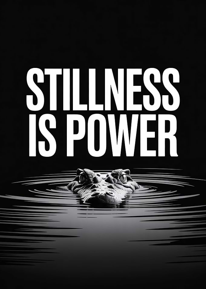 Stillness is Power Crocodile