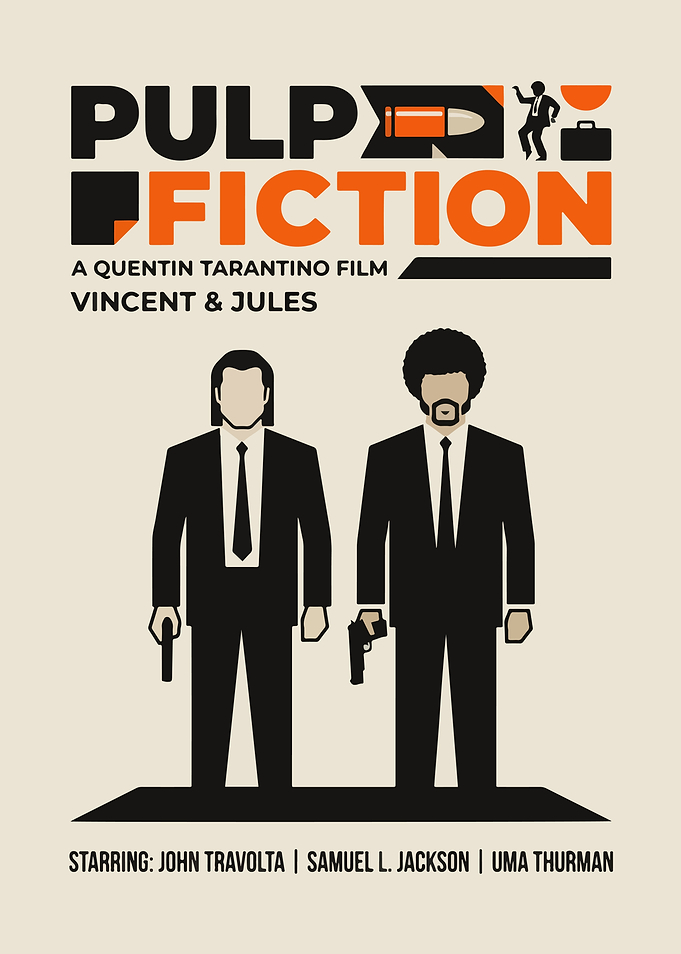 Pulp Fiction Minimalist Movie Poster