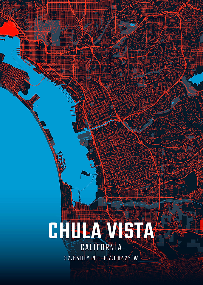 Chula Vista California City Map