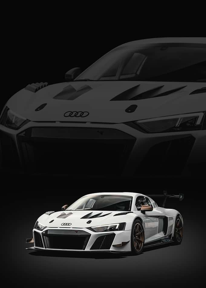 White Audi R8 GT Race Car