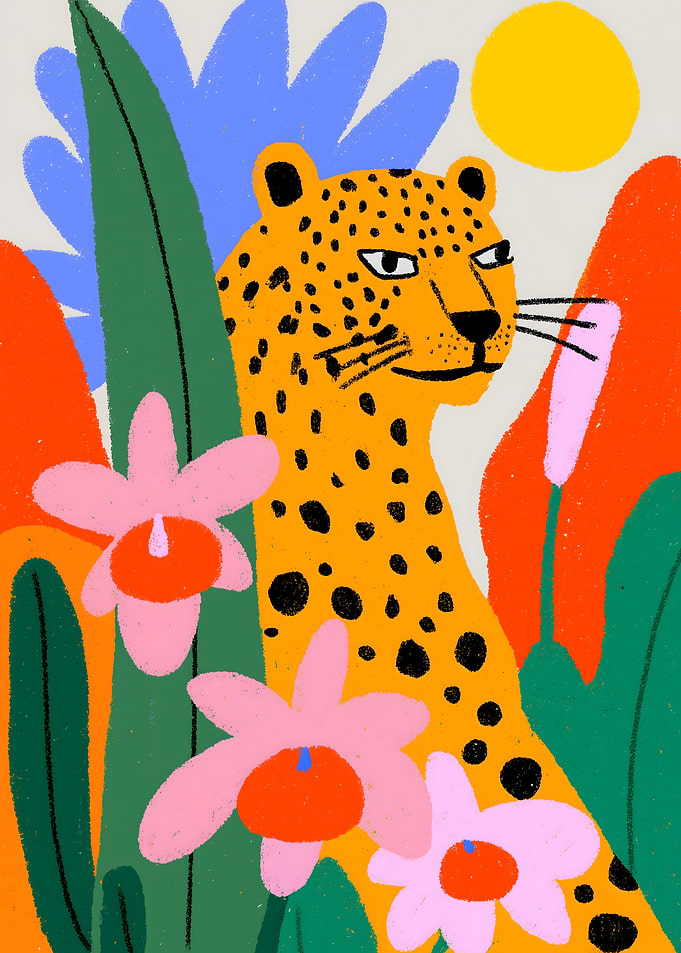 Leopard in a Tropical Jungle