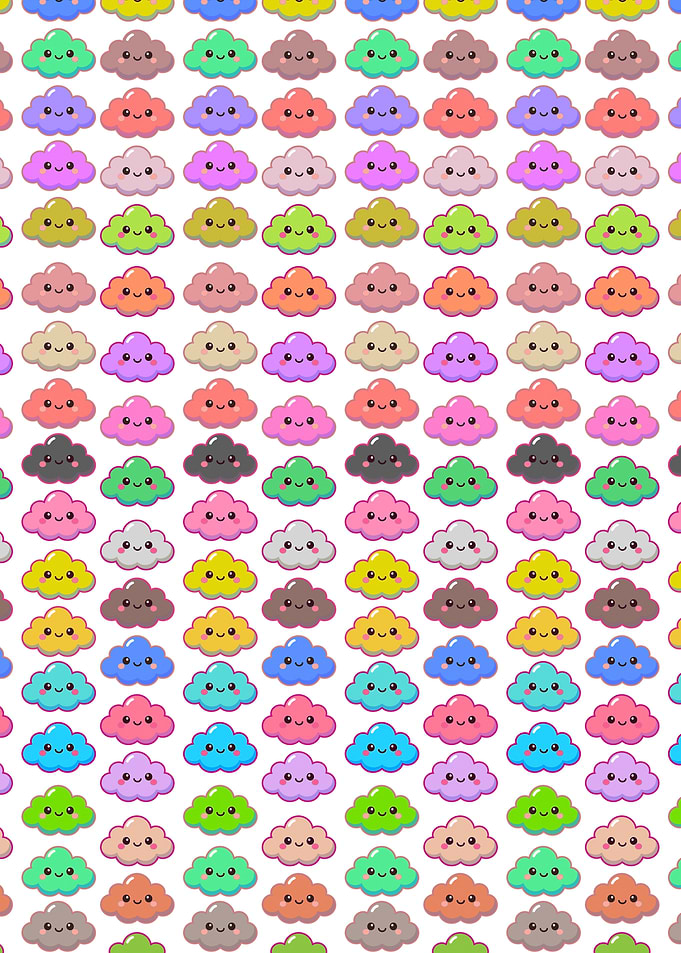 Kawaii Cloud Pattern