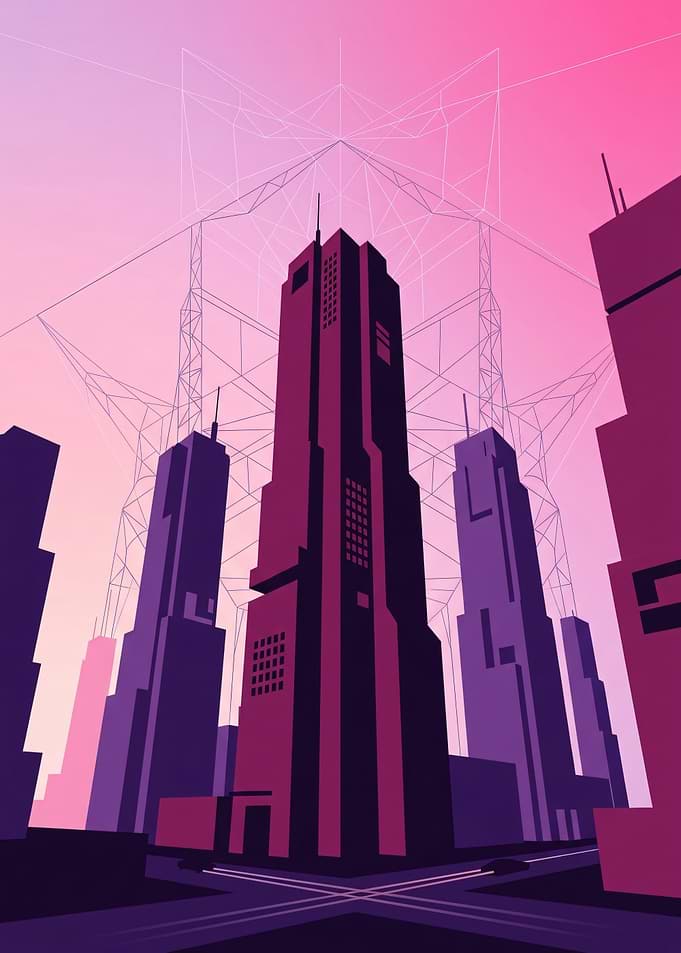 Futuristic Cityscape at Sunset