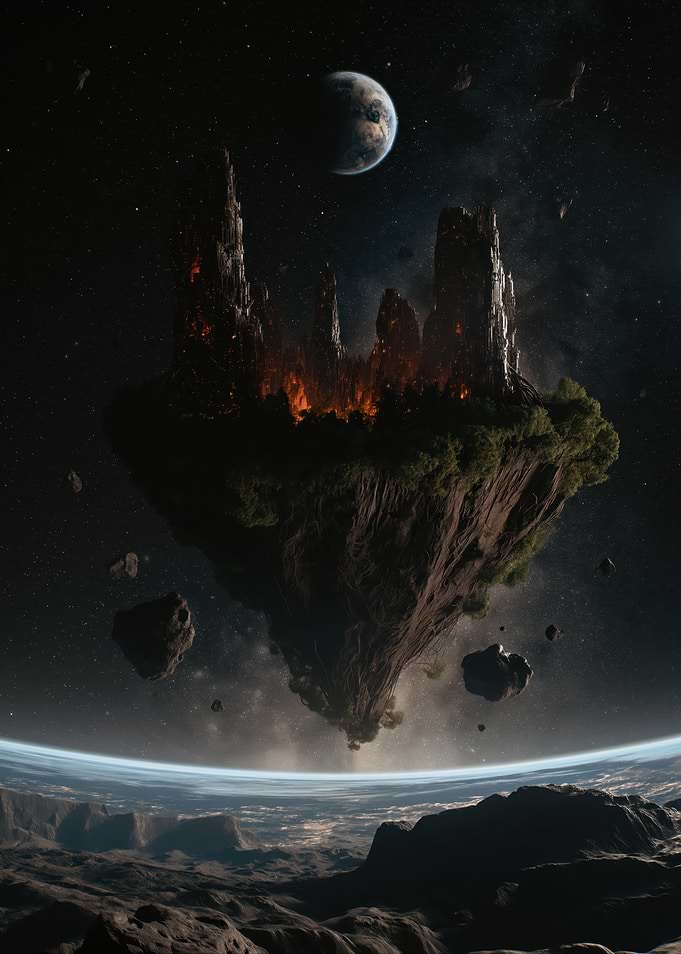 Floating Island in Space