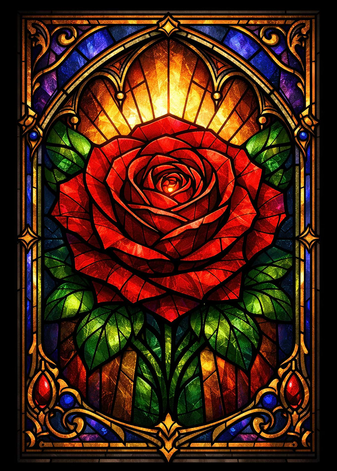 Stained Glass Rose Window