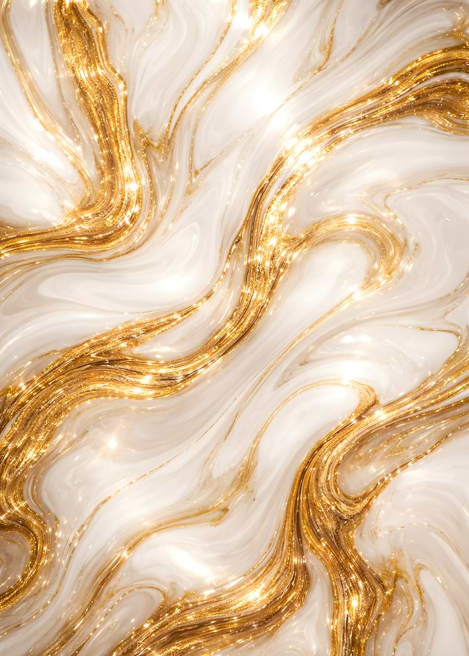Gold and White Marble Texture
