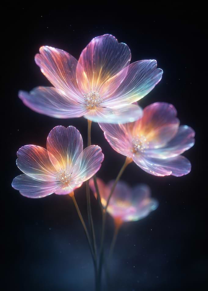Ethereal Glowing Flowers