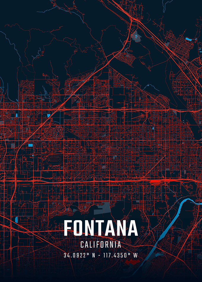 Fontana California City Map