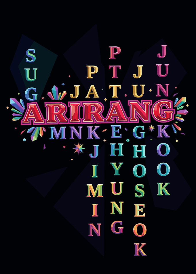 ARIRANG Text Art with BTS Members
