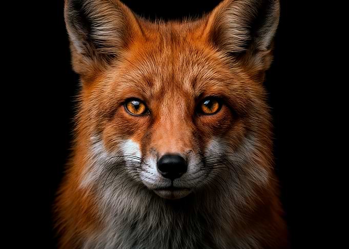 Close-up Portrait of a Red Fox