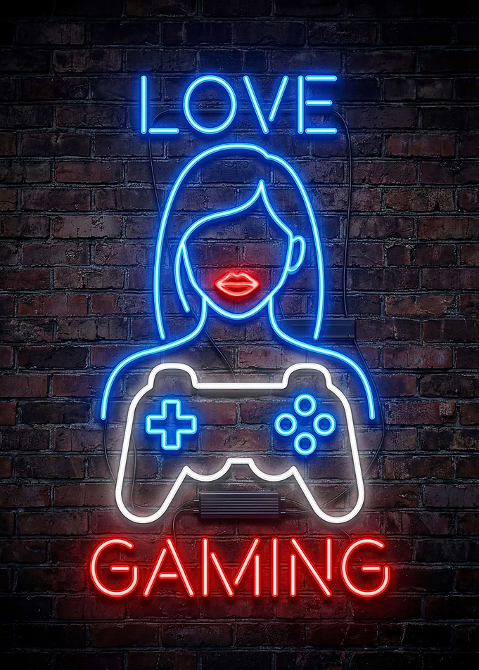 Neon Love Gaming Sign
