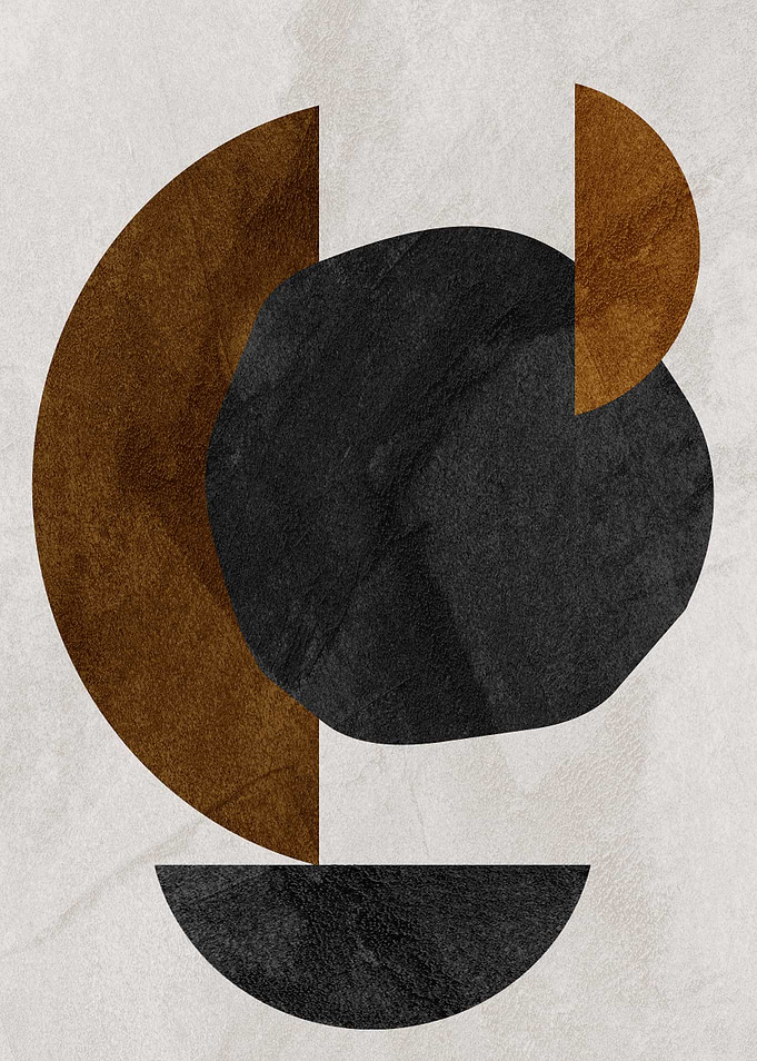 Abstract Geometric Shapes with Textured Background