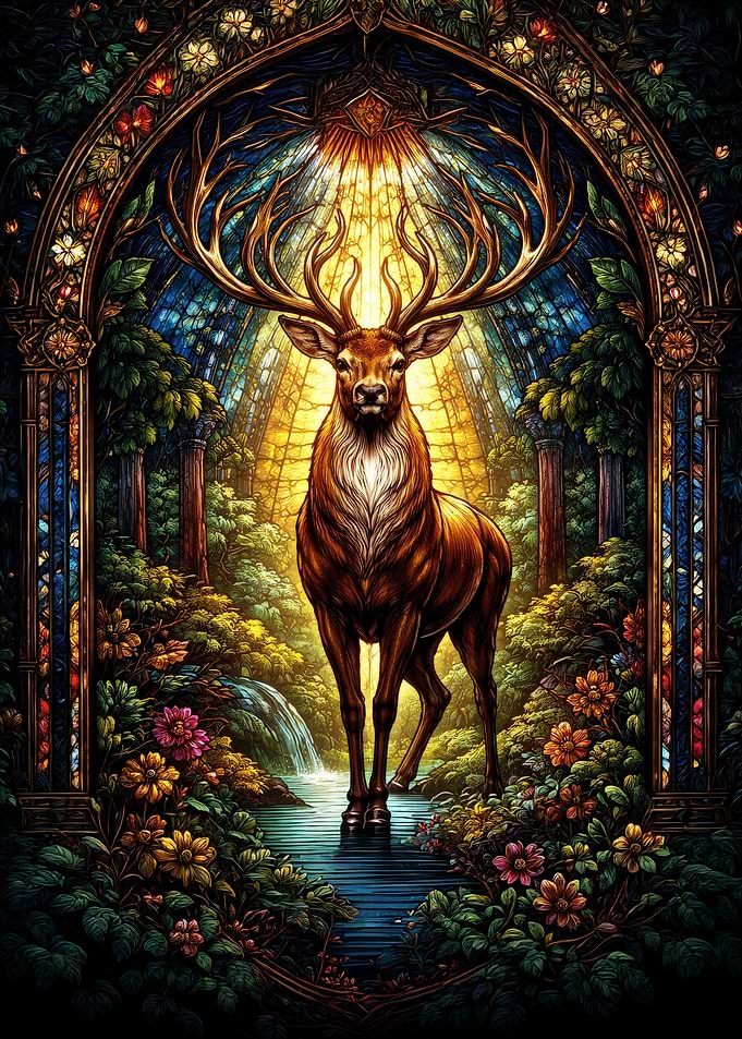 Majestic Stag in Enchanted Forest