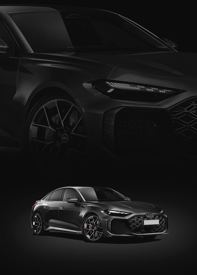 Dark gray Audi RS5 Sedan