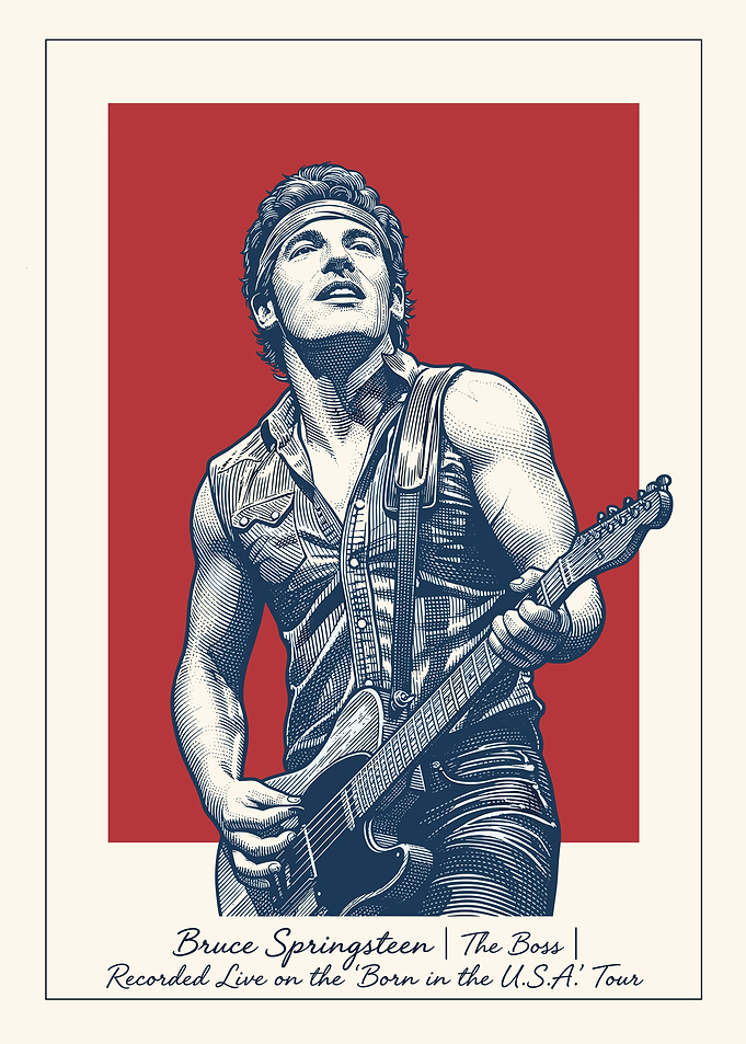 Bruce Springsteen 'Born in the U.S.A.' Tour Poster