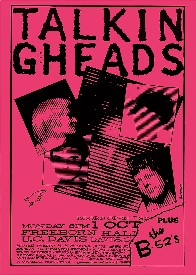 Talking Heads and B-52's Concert Poster