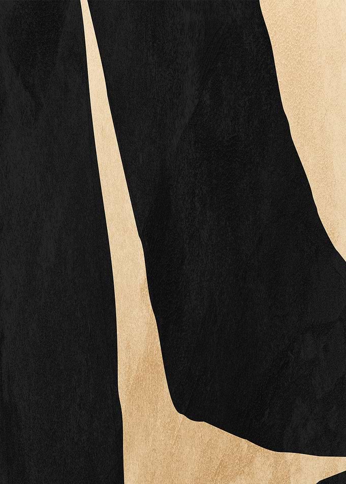 Abstract Black and Beige Shapes