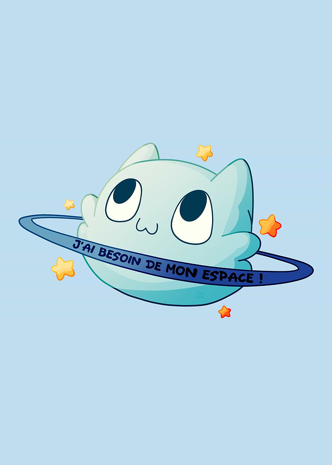 Cute Cat Planet with Ring