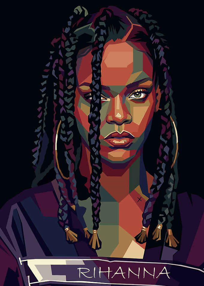 Rihanna Pop Art Portrait