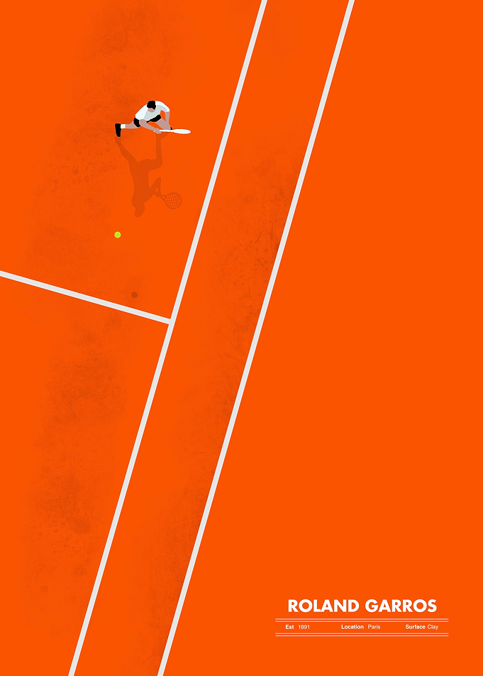 Roland Garros Tennis Poster