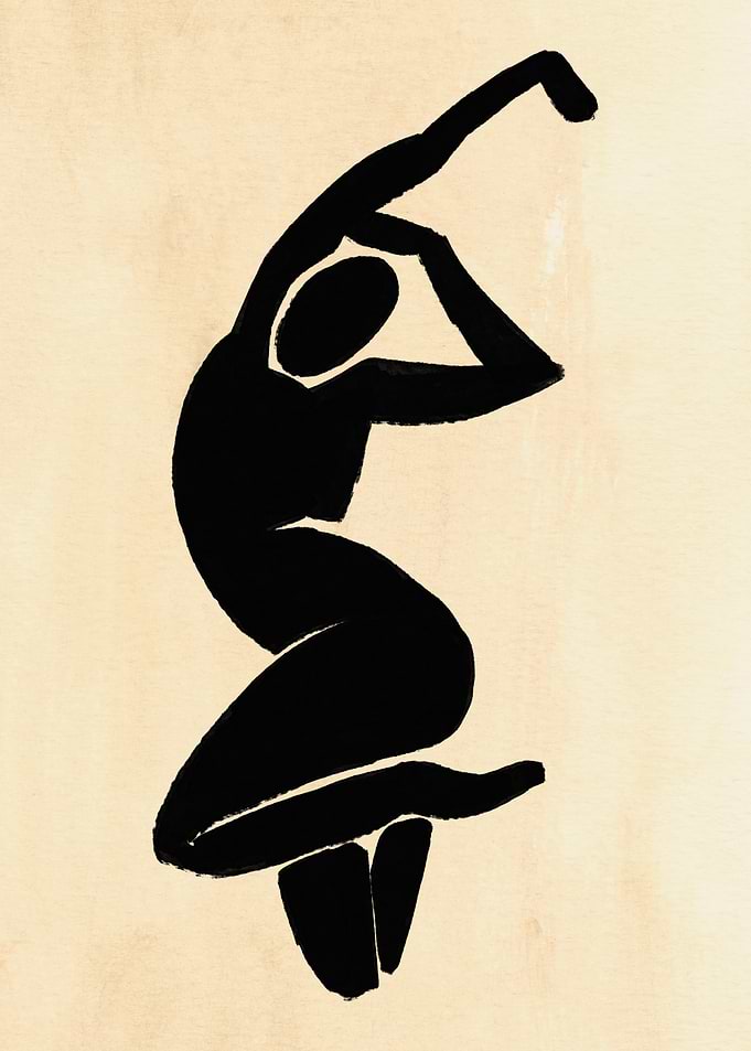 Black Silhouette of a Dancer