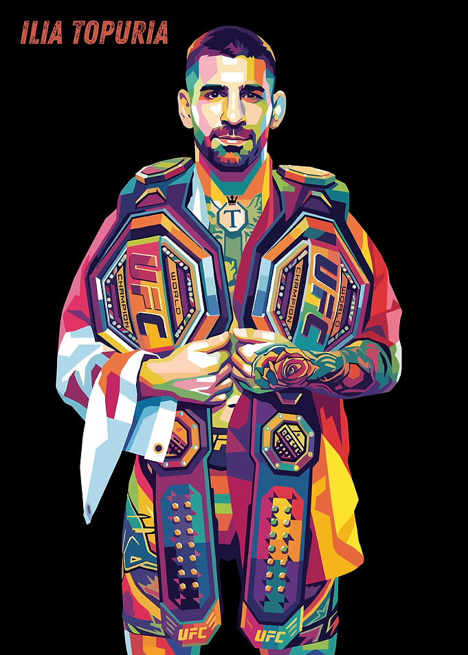 Ilia Topuria UFC Champion Pop Art