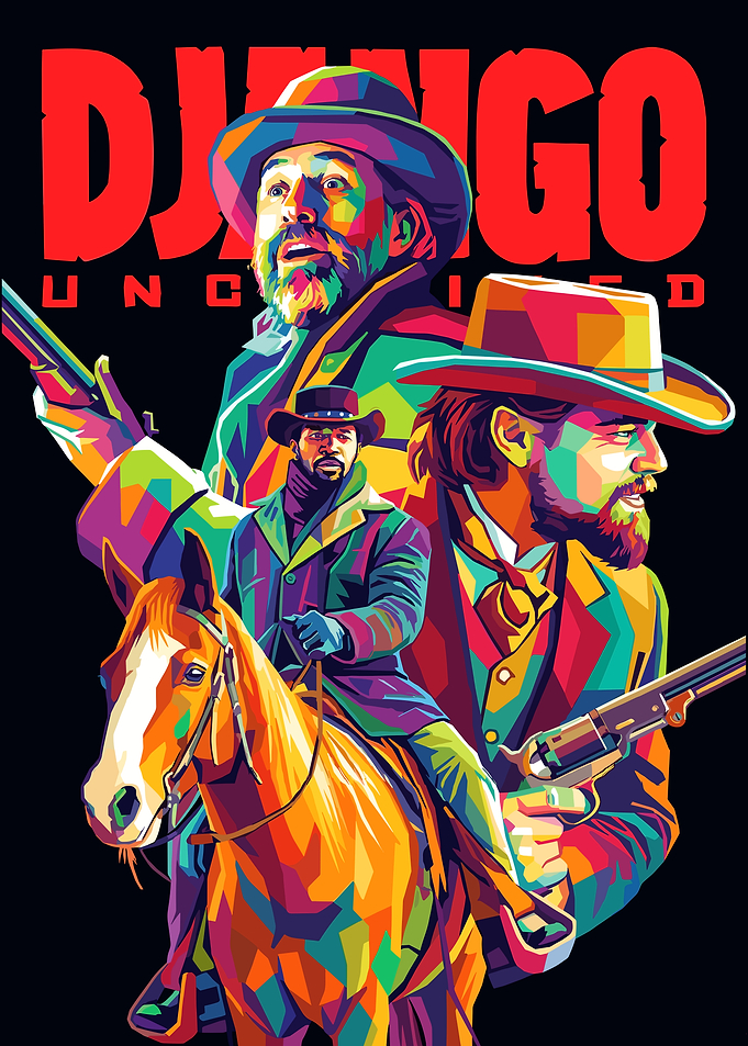 Django Unchained Pop Art Poster