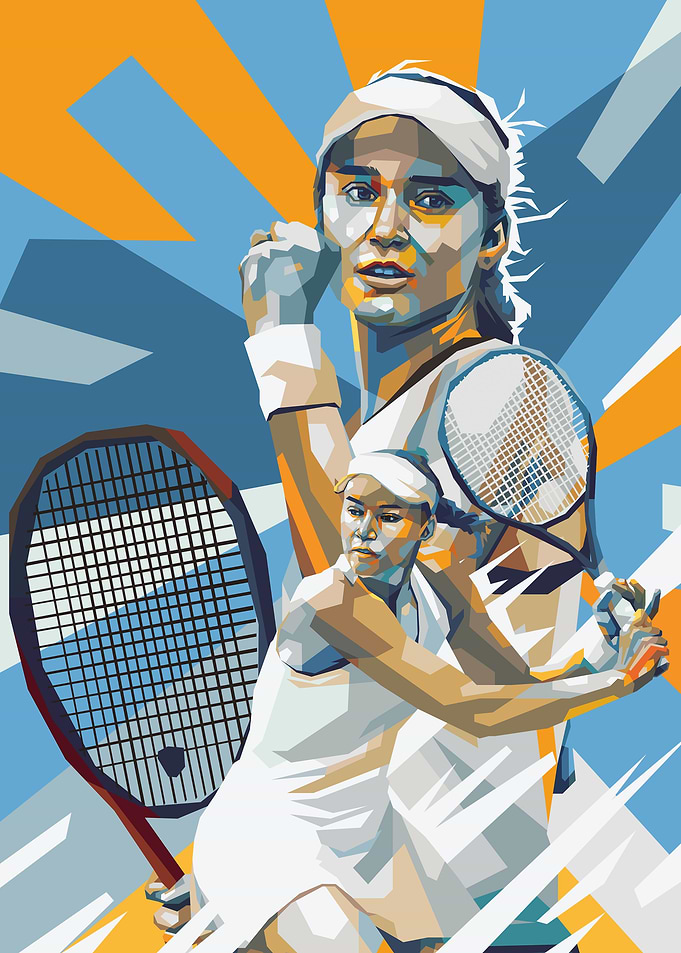 Elena Rybakina in Action Poster