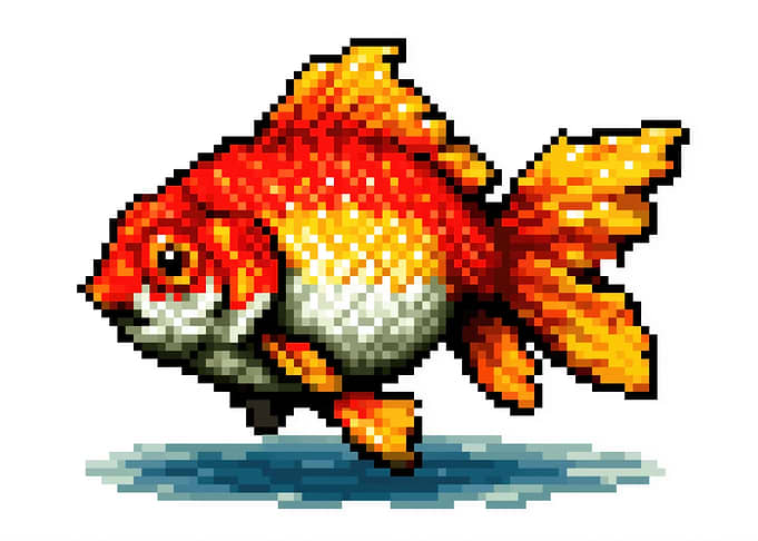 Pixel Art Goldfish