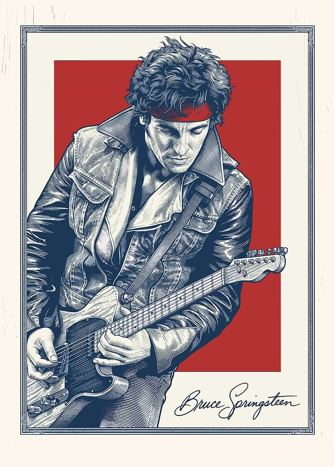 Bruce Springsteen Playing Guitar